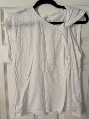 GAP White Knot-Shoulder Tank Top
